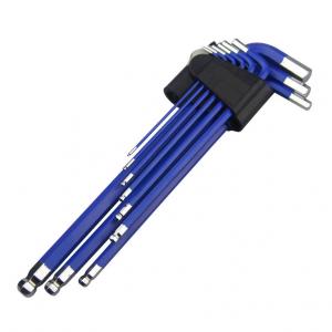 Non-Slip 9PC Cr-V Hex Key Set